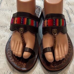 Colorful Striped Women's Sandals